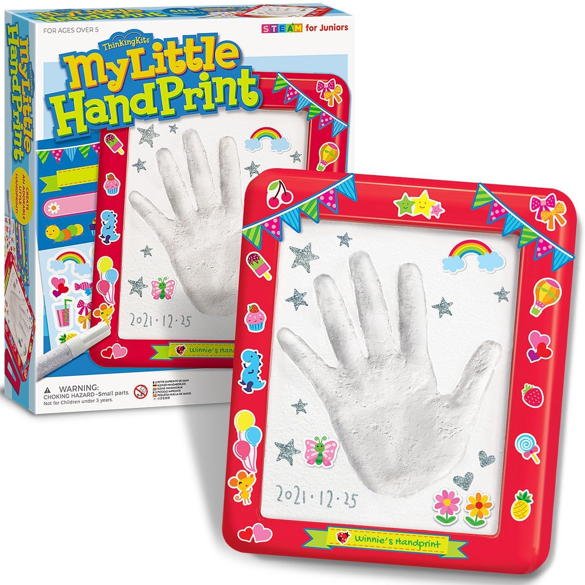 4M 404921 My Little Thinking Kits | Arts and Crafts | Create Your Own Handprint | Kids 5+ - Image 3