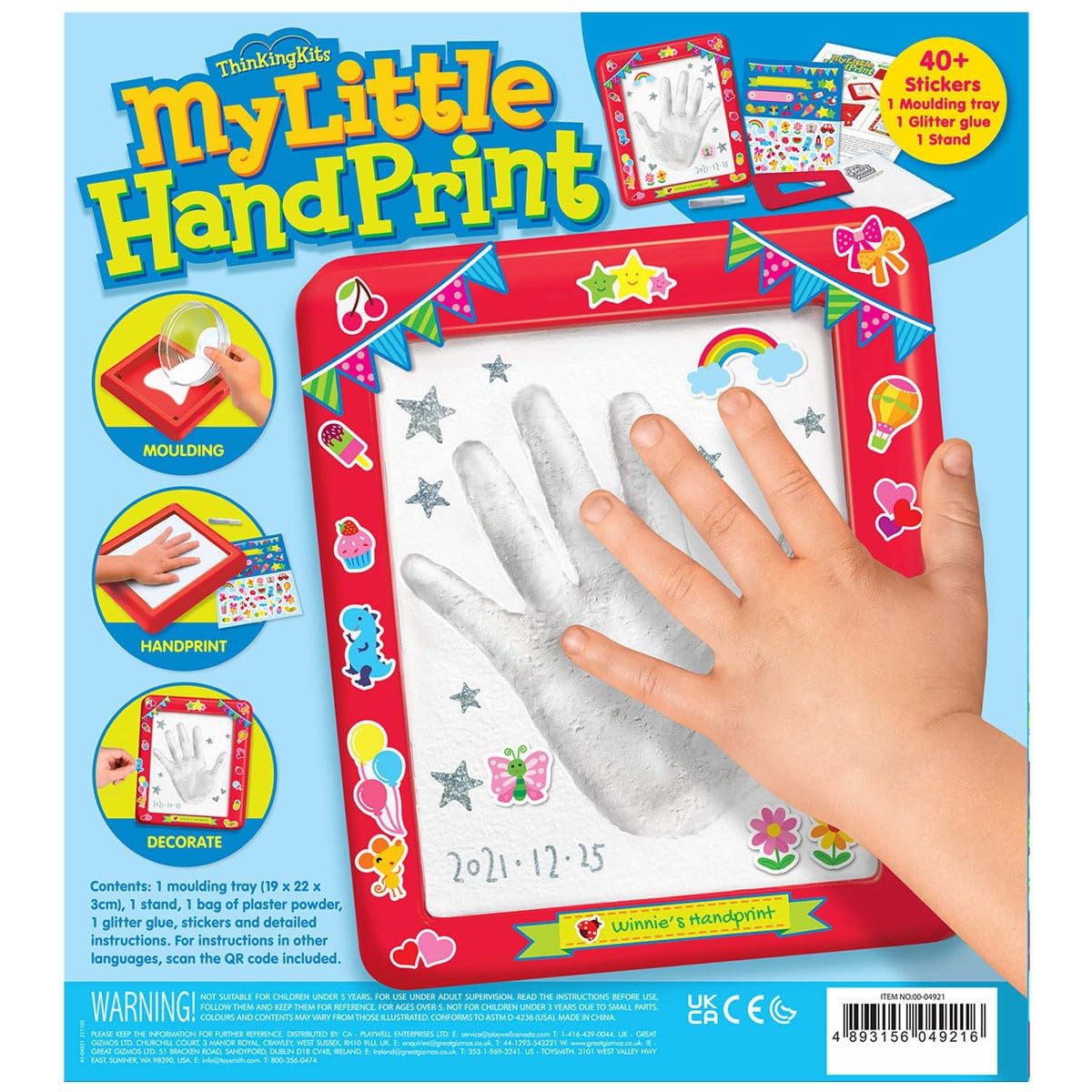 4M 404921 My Little Thinking Kits | Arts and Crafts | Create Your Own Handprint | Kids 5+ - Image 7