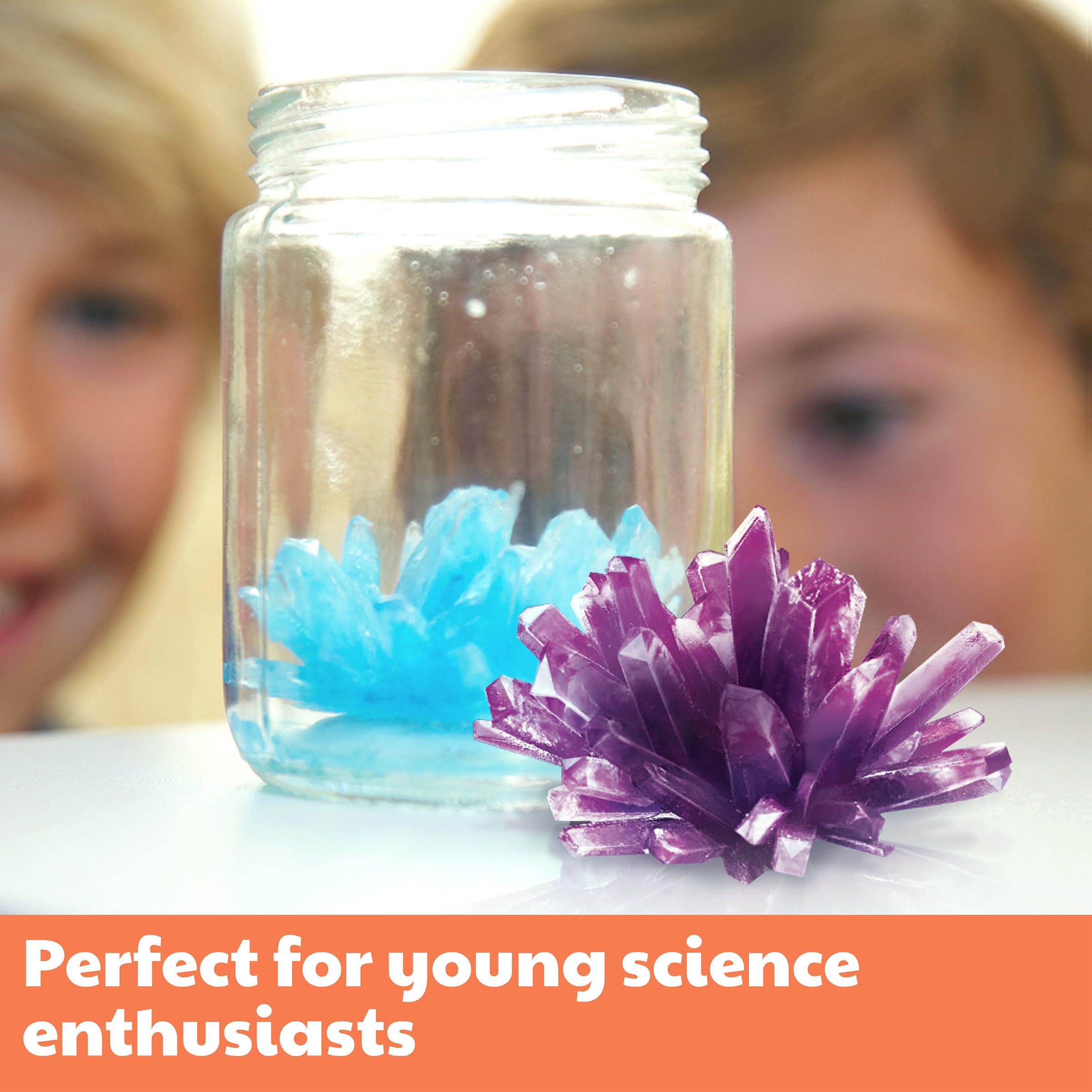 4M 7 Crystal Growing Science Experimental Kit with Display Cases - Easy DIY STEM Toy Lab Experiment Specimens, Educational Gift for Kids, Teens, Boys & Girls - Image 6