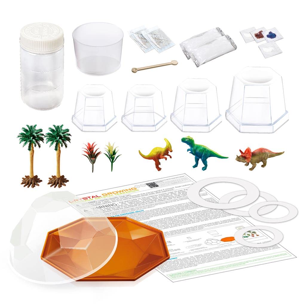4M Dino Crystal Terrarium, Crystal Growing Science and Activity Kit with a Dinosaur Theme, for Ages 10+, STEM for Boys and Girls - Image 5