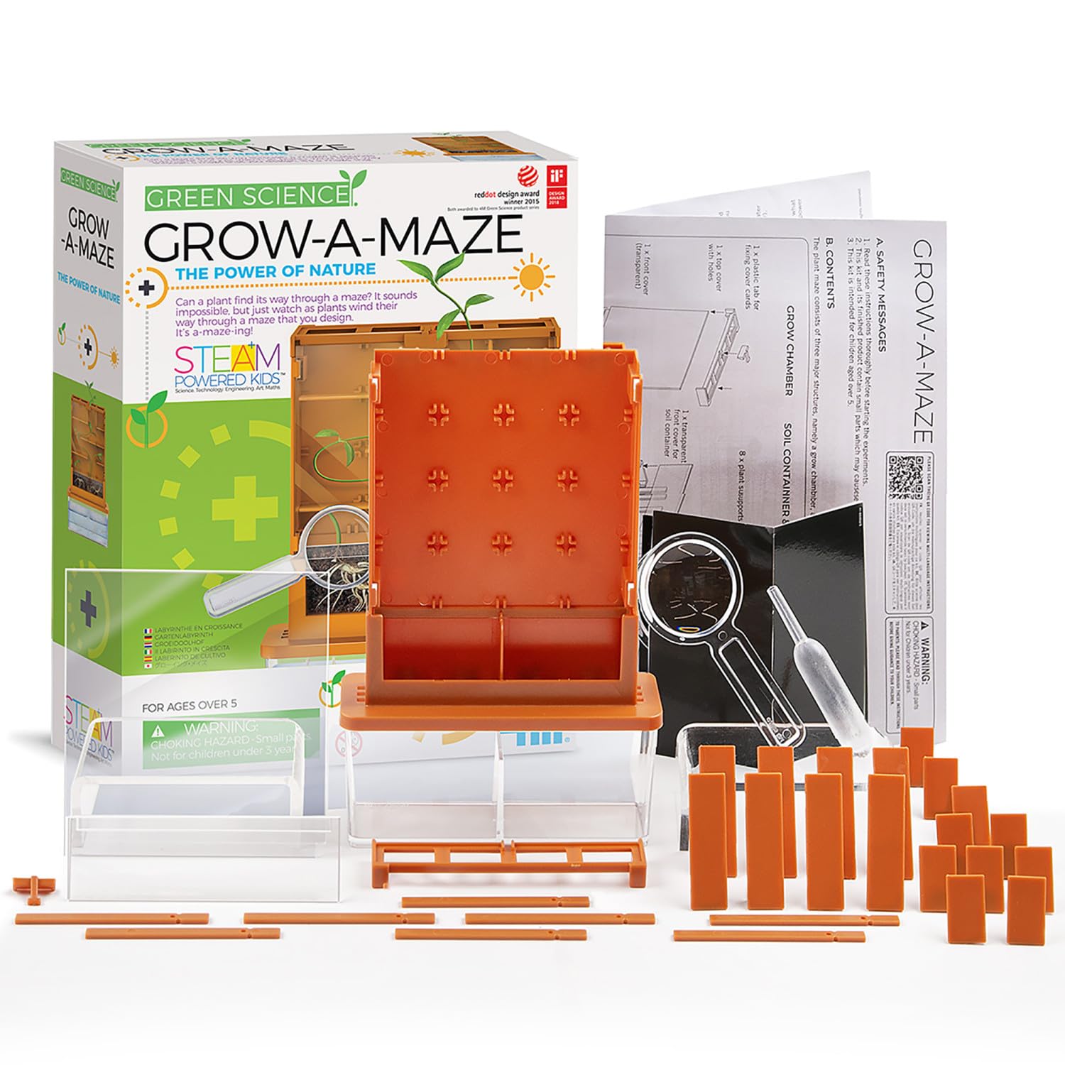 4M: Green Science - Grow-A-Maze - DIY Mini Plant Growth Lab, Customizable Maze, Assemble-Plant-Observe The Power of Nature, STEAM Project, Kids 5+ - Image 3