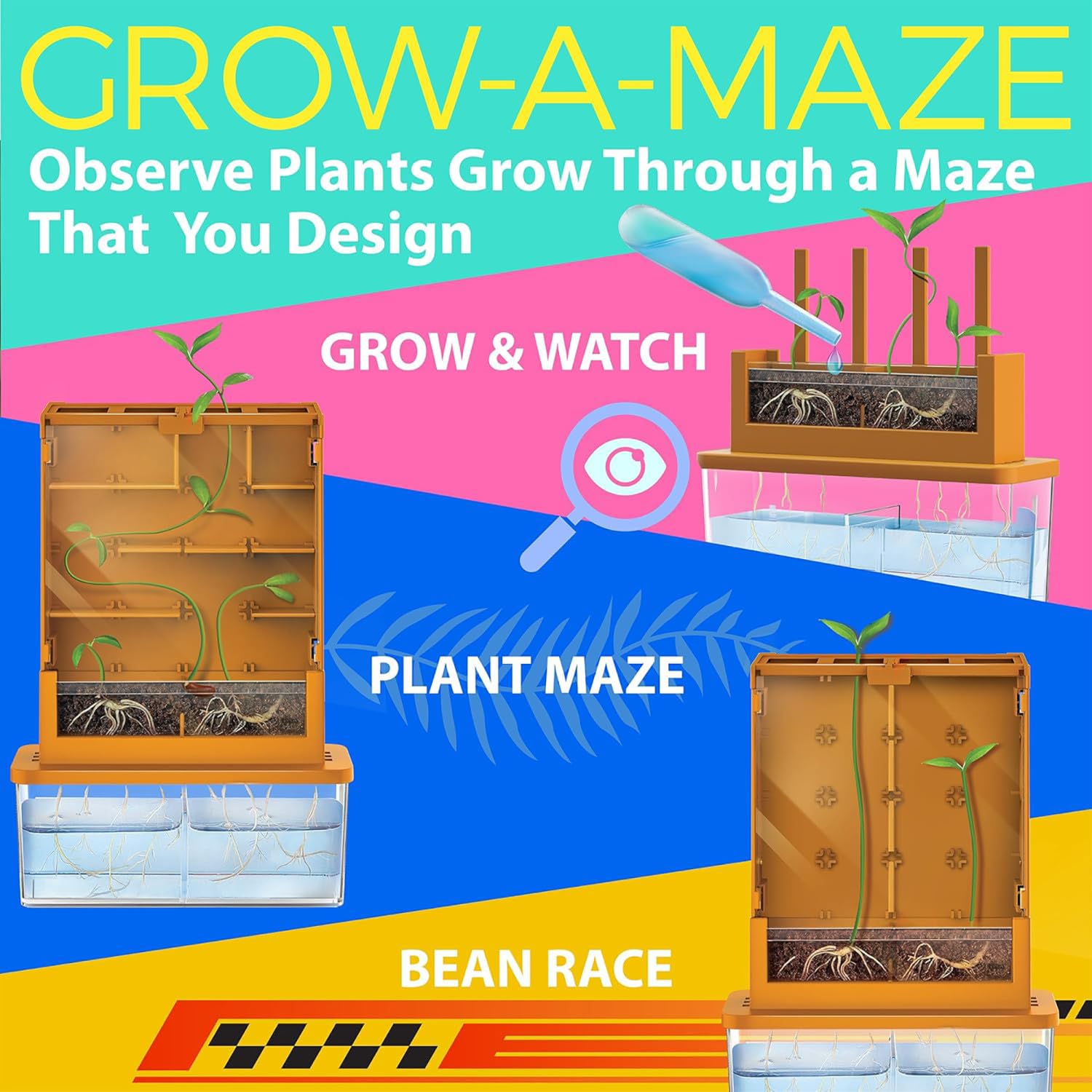 4M: Green Science - Grow-A-Maze - DIY Mini Plant Growth Lab, Customizable Maze, Assemble-Plant-Observe The Power of Nature, STEAM Project, Kids 5+ - Image 7