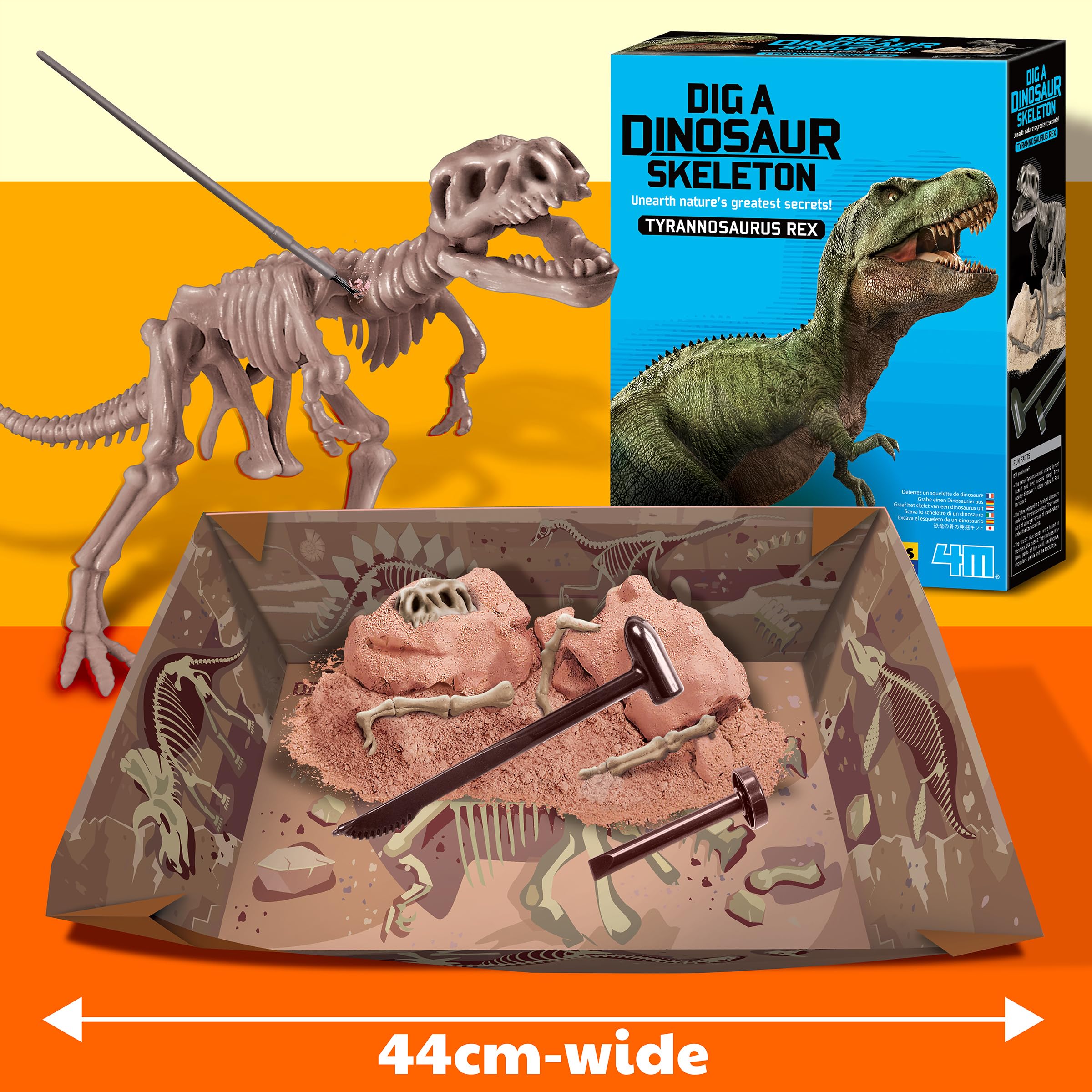 4M KidzLabs Dig a Dino Kit for Kids Ages 8+ – Dinosaur Fossil Excavation Set with Realistic Bones, STEM Paleontologist Digging Kit with Hammer, Chisel, Brush, Educational Science Toy - Image 7