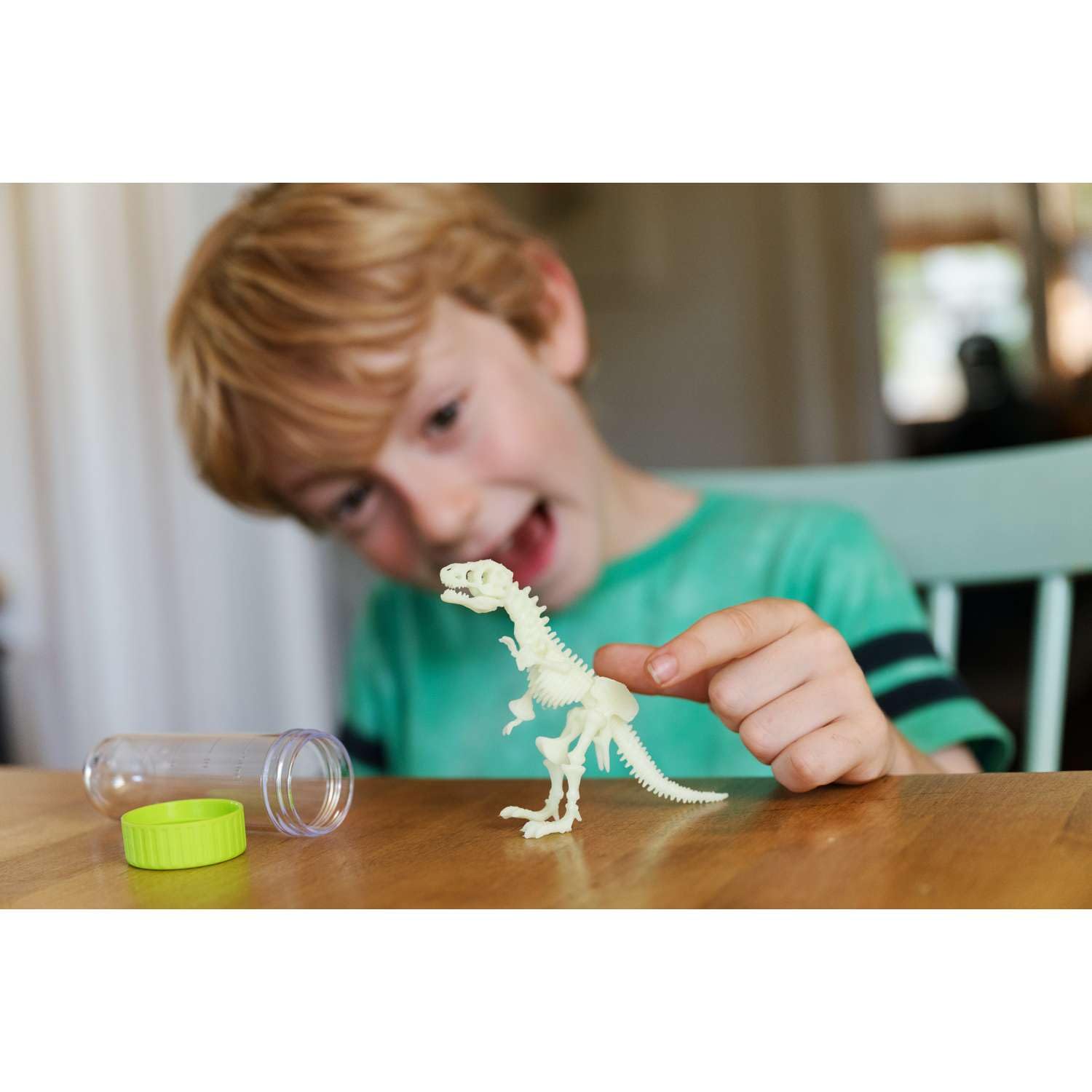 4M KidzLabs Glowing T‑Rex Skeleton (1 Pc.) - Glow‑in‑The‑Dark Dinosaur Fossil - Perfect STEM Activity for Kids Ages 5+ - Image 4