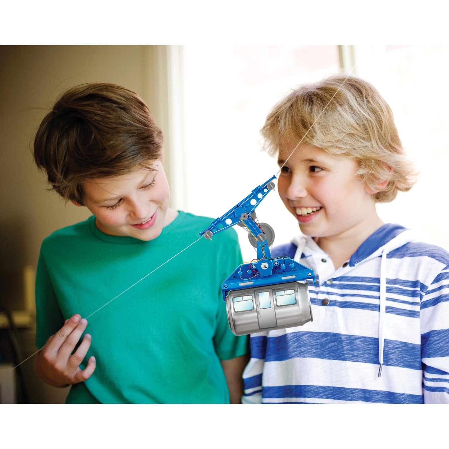 4M: KidzRobotix - Tin Can Cable Car - DIY Building Science Kit, Transform A Recycled Can Into a Machine, Physics-Mechanics-Engineering, STEAM, Kids 8+ - Image 5