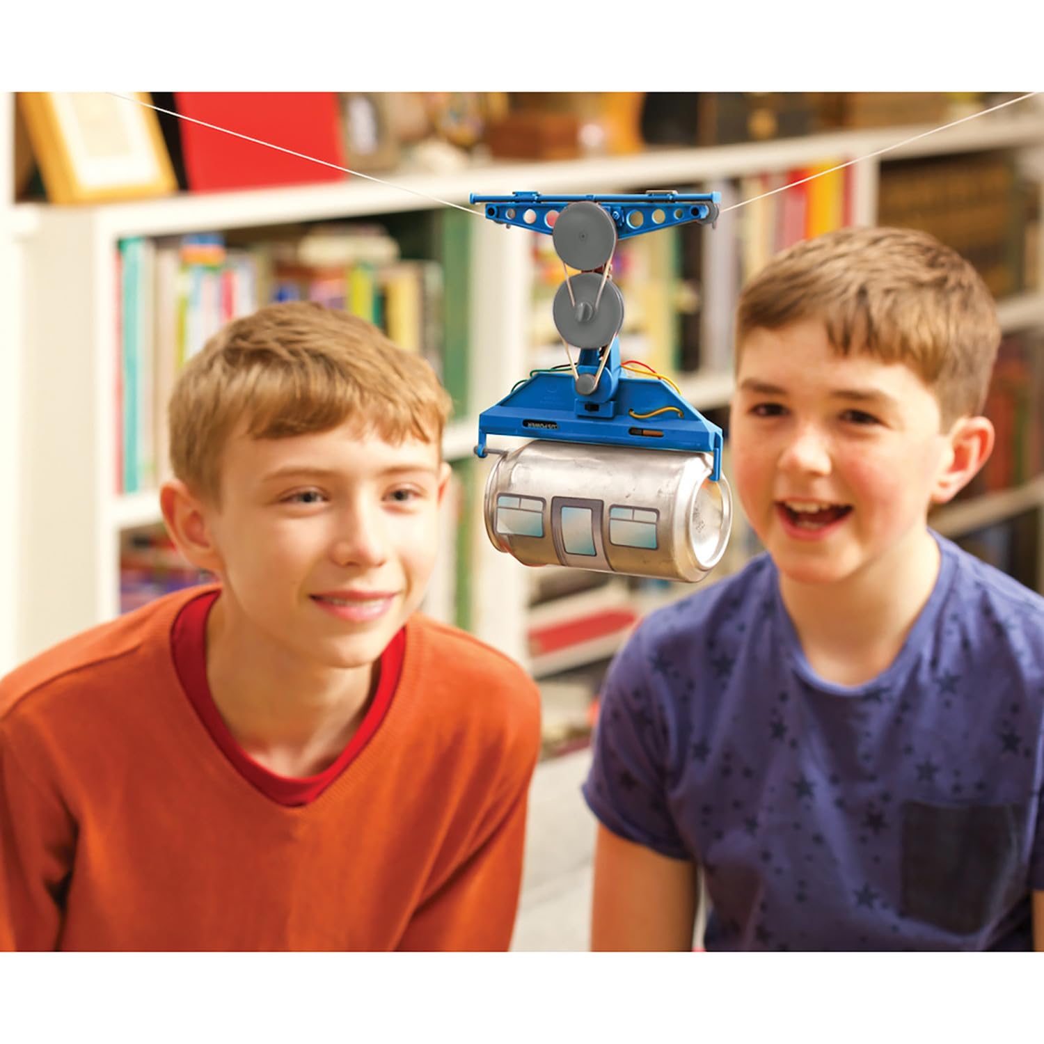 4M: KidzRobotix - Tin Can Cable Car - DIY Building Science Kit, Transform A Recycled Can Into a Machine, Physics-Mechanics-Engineering, STEAM, Kids 8+ - Image 7