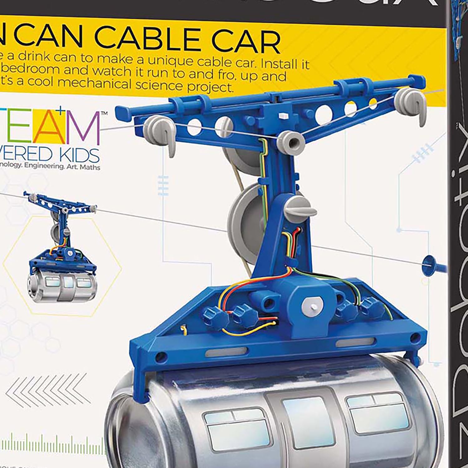 4M: KidzRobotix - Tin Can Cable Car - DIY Building Science Kit, Transform A Recycled Can Into a Machine, Physics-Mechanics-Engineering, STEAM, Kids 8+ - Image 8
