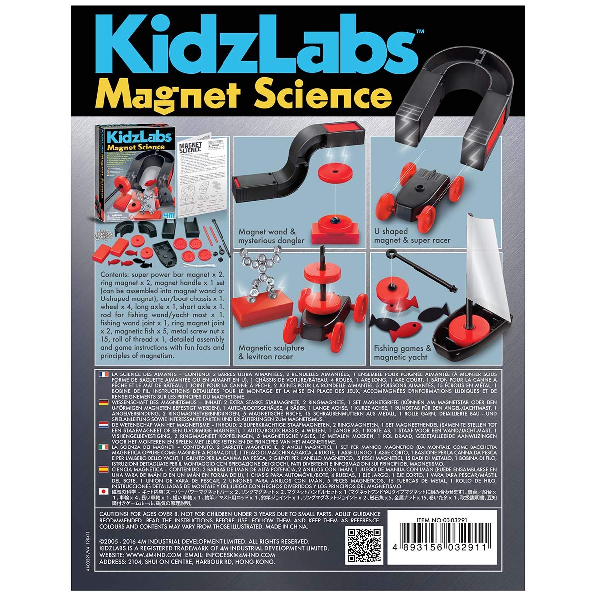 4M Magnet Science Kit - 10 Magnetic Experiments & Games (over 25 pieces to Build & STEM Learn From) - Power the Racer with a Magnet, Levitate a Magnet, Magnetic Yacht & Fishing, Boys & Girls, Age 8+ - Image 6