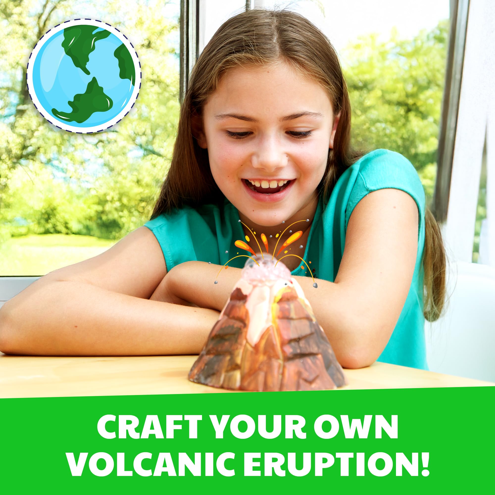 4M - STEAM Earth Science - Educational Science Kits for Kids Ages 5+ with 5 Experiments: Volcano Eruption, Excavate Crystals, Crystal Growing, & More - Hands-On Geology STEM Learning Science for Kids - Image 3